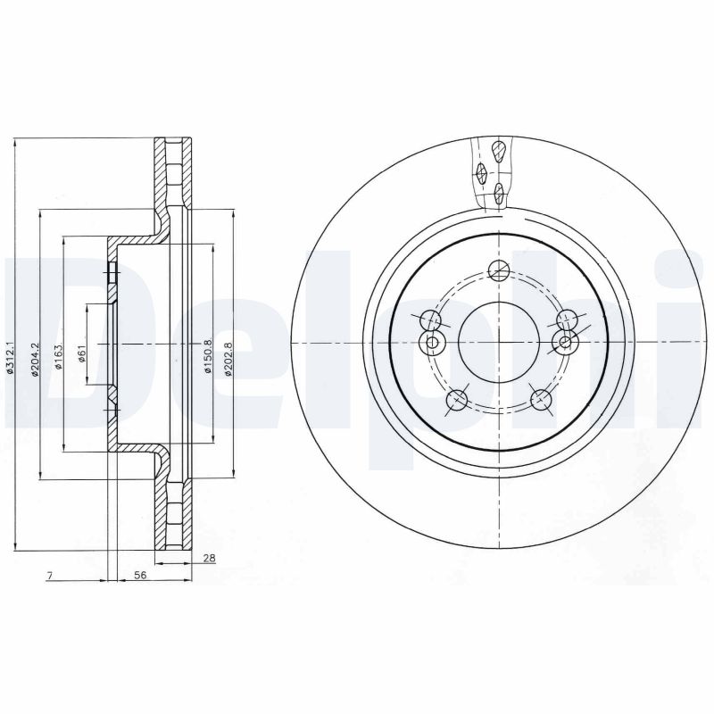 DELPHI Első féktárcsa BG4111_DEL