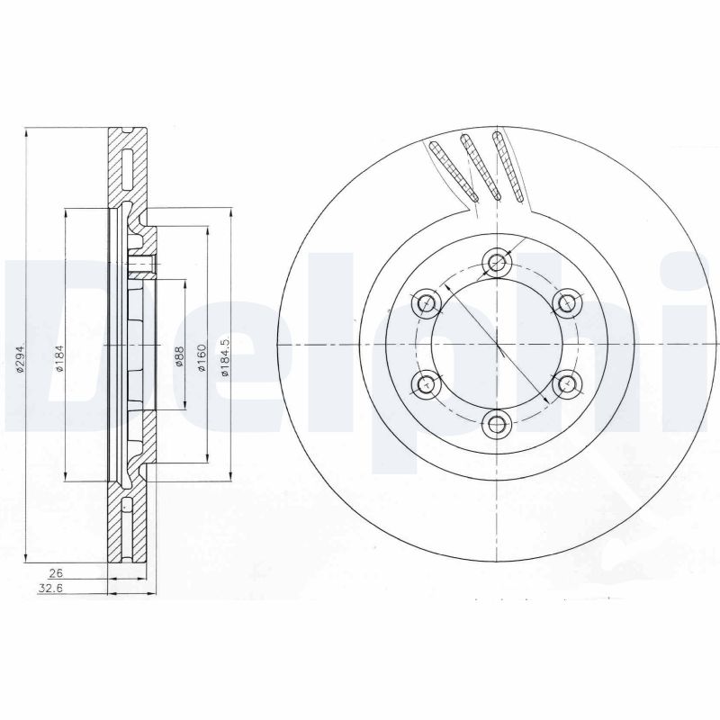 DELPHI Első féktárcsa BG4112_DEL