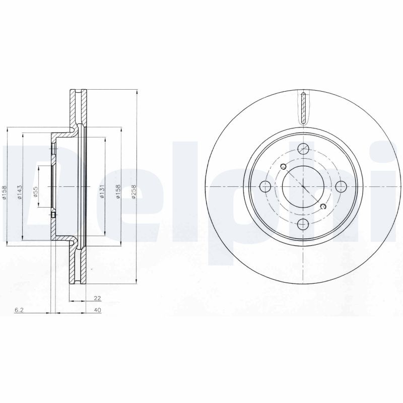 DELPHI Első féktárcsa BG4116_DEL