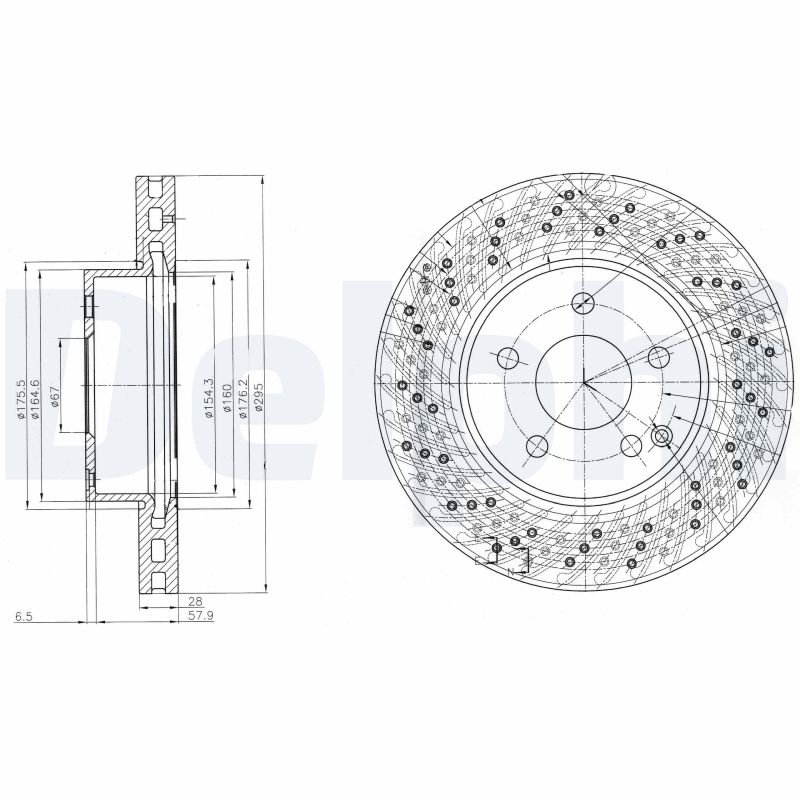 DELPHI Első féktárcsa BG4142_DEL