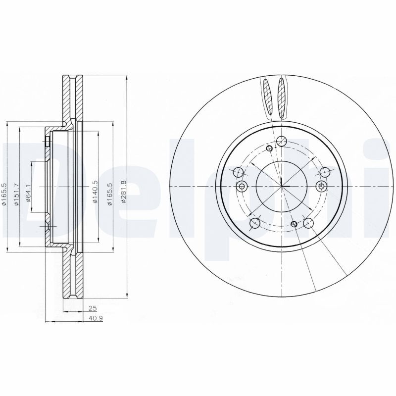 DELPHI Első féktárcsa BG4186C_DEL