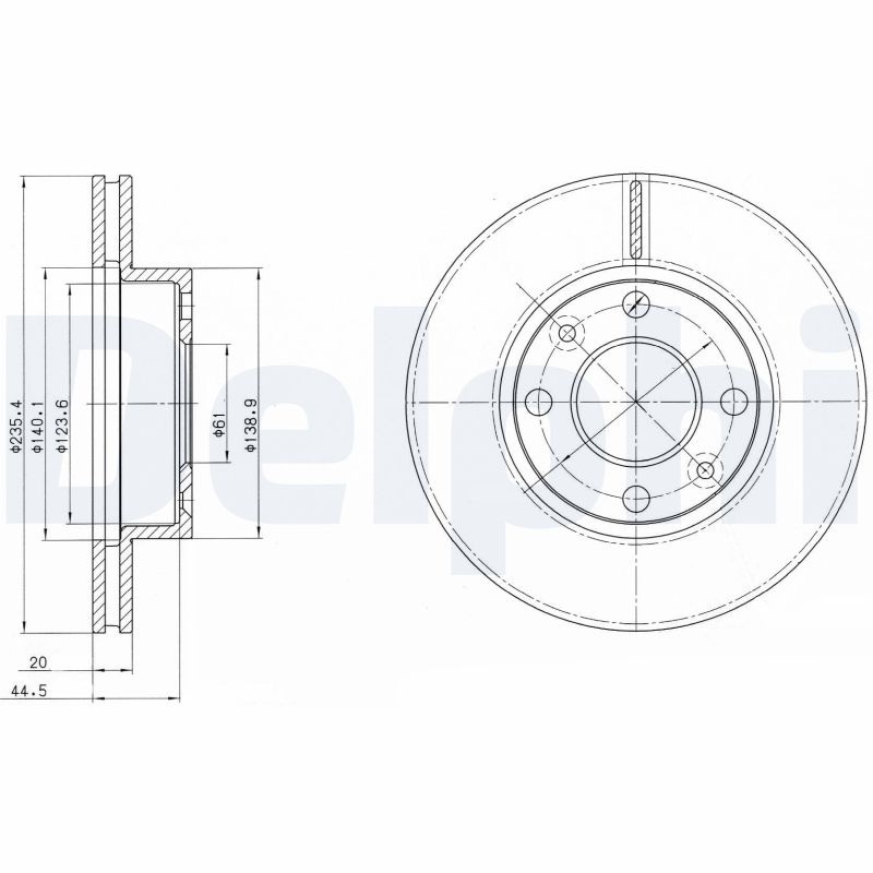 DELPHI Első féktárcsa BG4195_DEL