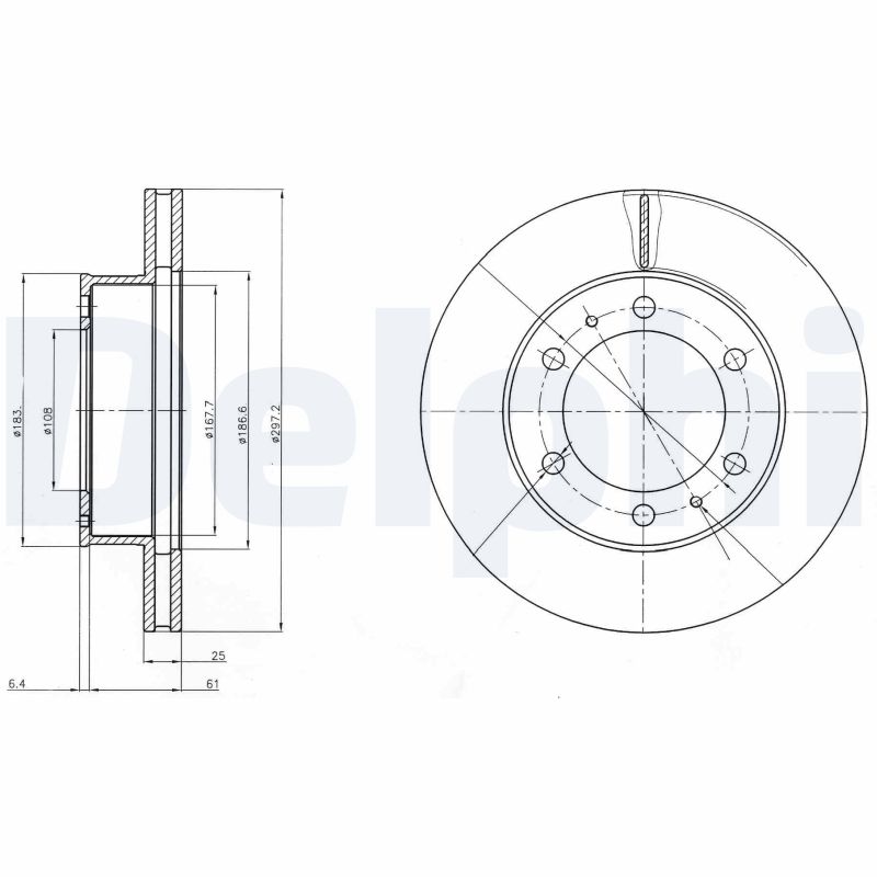 DELPHI Első féktárcsa BG4211_DEL