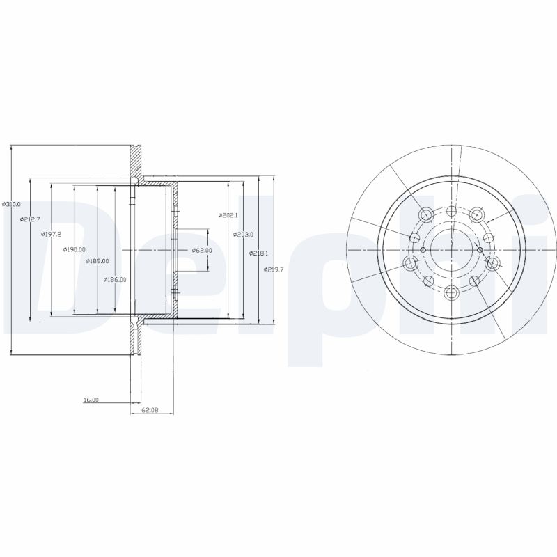 DELPHI Féktárcsa, mind BG4216_DEL