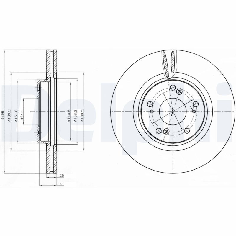 DELPHI Első féktárcsa BG4224_DEL