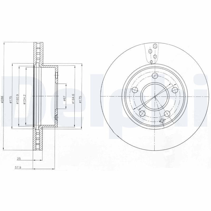 DELPHI Első féktárcsa BG4227C_DEL