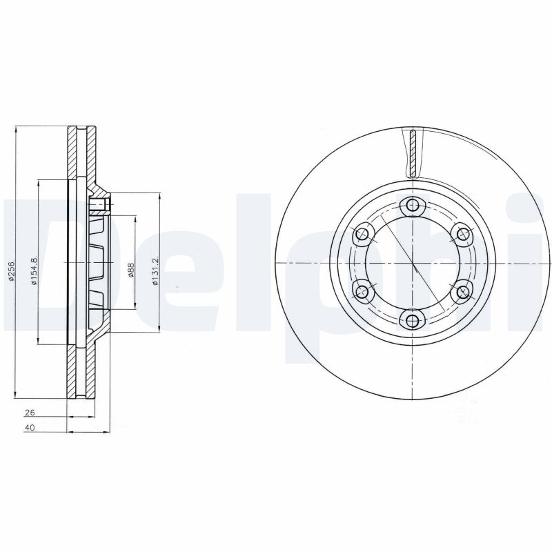 DELPHI Első féktárcsa BG4252_DEL