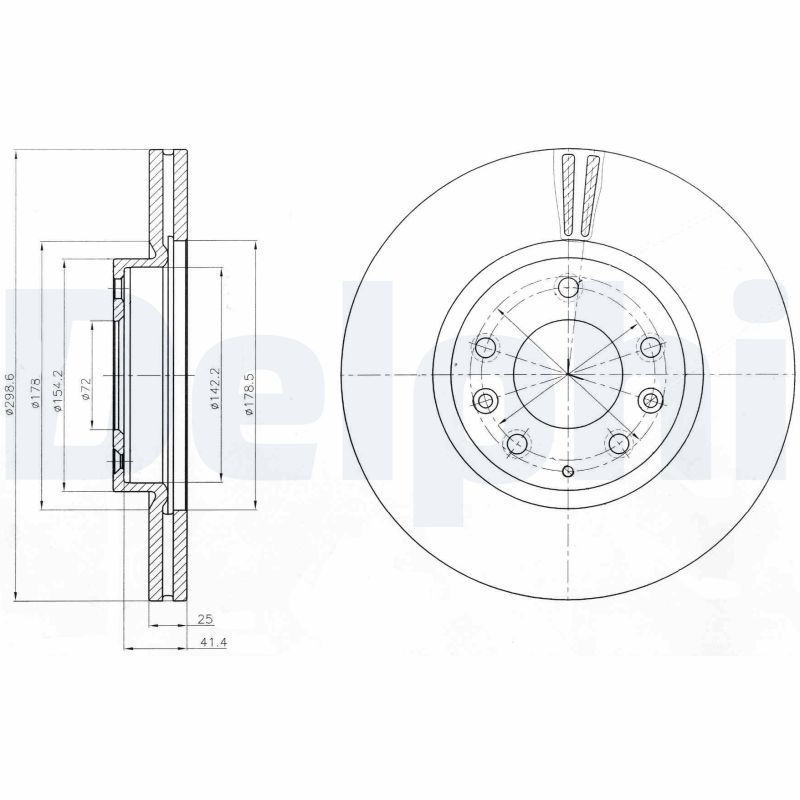 DELPHI Első féktárcsa BG4255_DEL