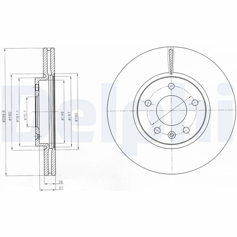 DELPHI Első féktárcsa BG4278C_DEL