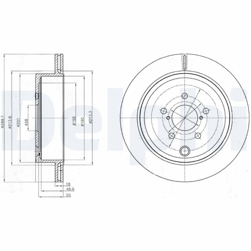 DELPHI Hátsó féktárcsa BG4288_DEL