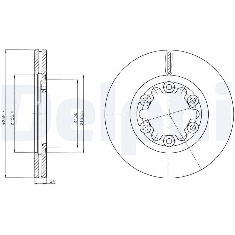 DELPHI Első féktárcsa BG4319_DEL