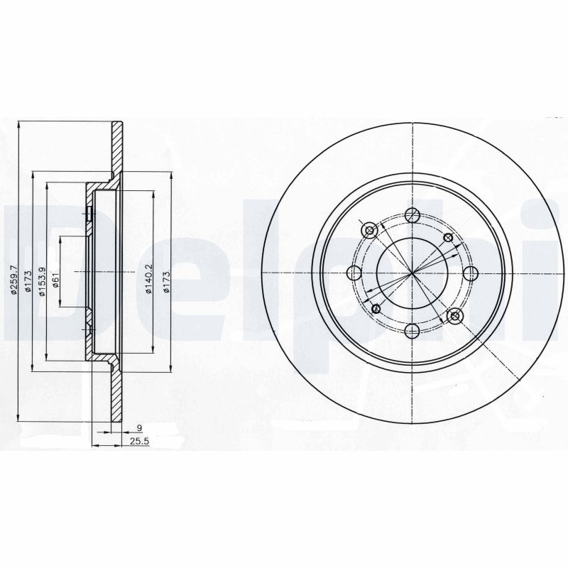 DELPHI Hátsó féktárcsa BG4385C_DEL