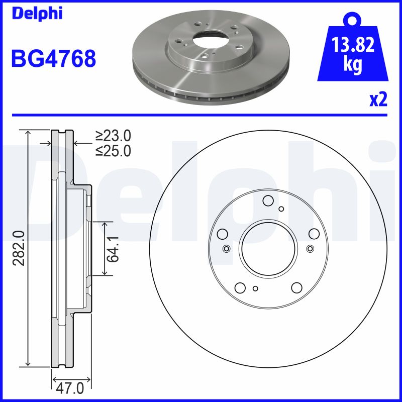 DELPHI Féktárcsa, mind BG4768_DEL