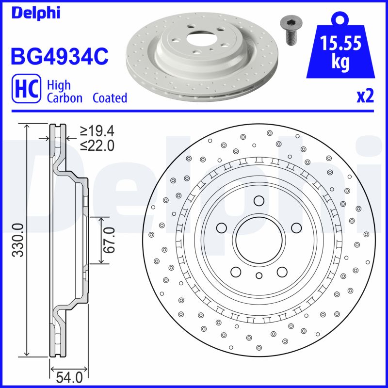 DELPHI Féktárcsa, mind BG4934C_DEL