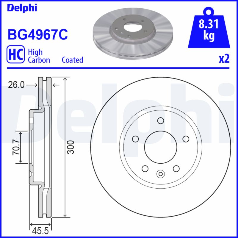 DELPHI Féktárcsa, mind BG4967C_DEL