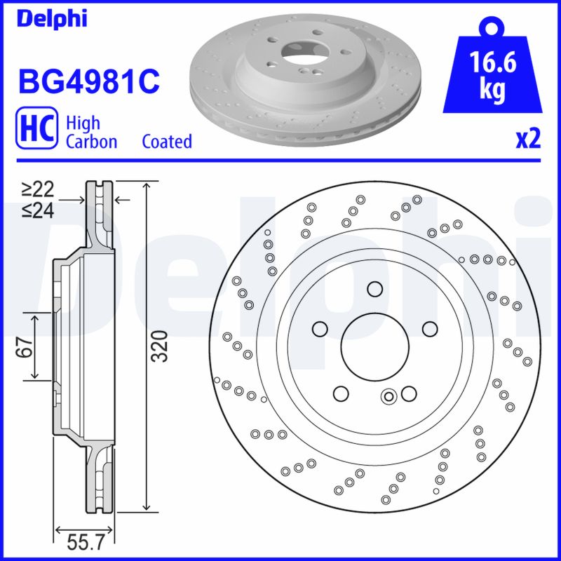 DELPHI Féktárcsa, mind BG4981C_DEL