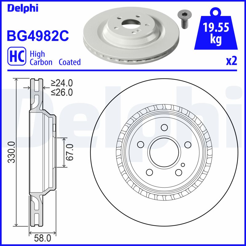 DELPHI Féktárcsa, mind BG4982C_DEL