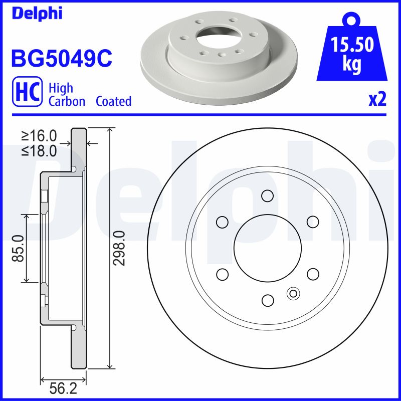 DELPHI Féktárcsa, mind BG5049C_DEL