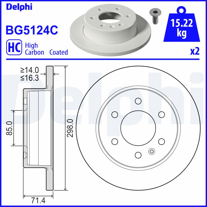 DELPHI Féktárcsa, mind BG5124C_DEL