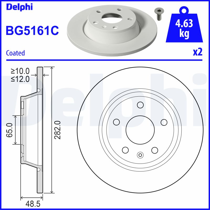 DELPHI Féktárcsa, mind BG5161C_DEL