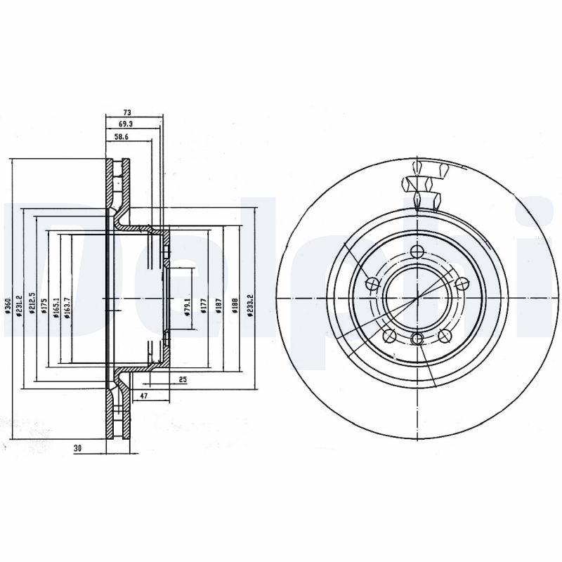 DELPHI Első féktárcsa BG9009C_DEL