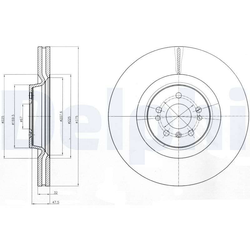 DELPHI Első féktárcsa BG9060_DEL