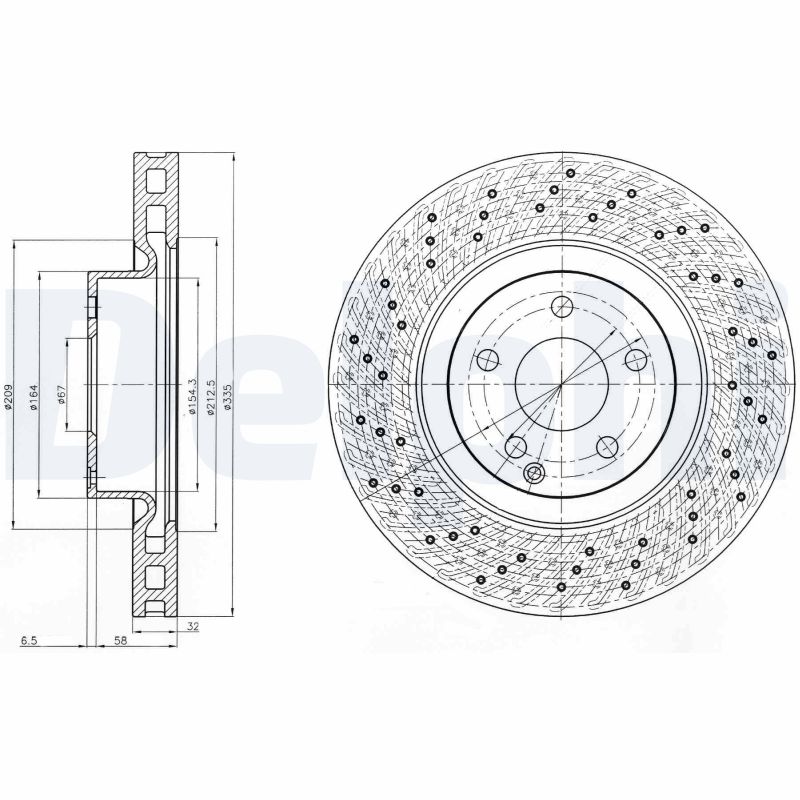 DELPHI Első féktárcsa BG9093_DEL