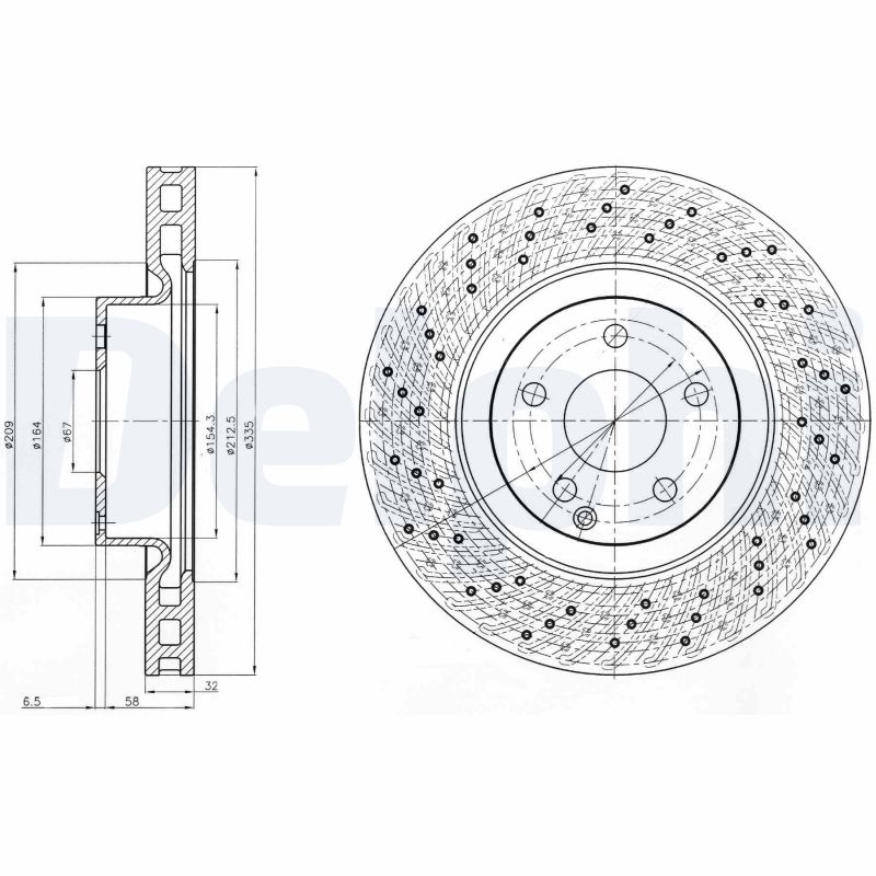 DELPHI Első féktárcsa BG9093C_DEL