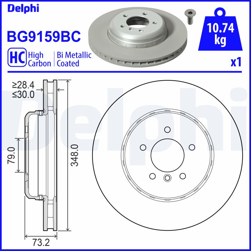 DELPHI Féktárcsa, mind BG9159BC_DEL