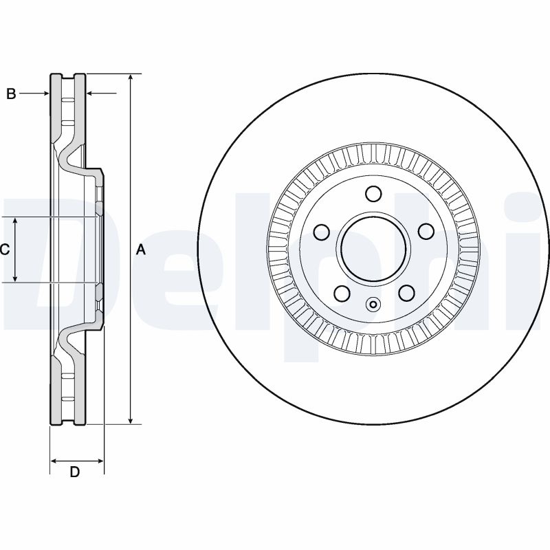 DELPHI Első féktárcsa BG9171C_DEL