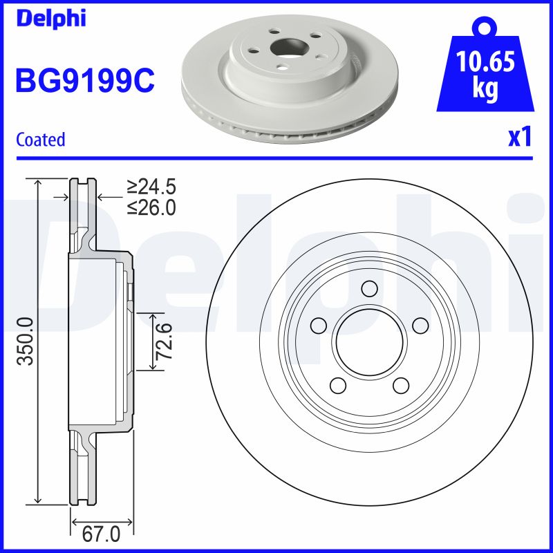 DELPHI Féktárcsa, mind BG9199C_DEL