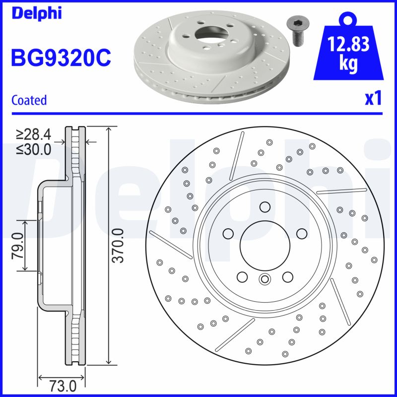 DELPHI Féktárcsa, mind BG9320C_DEL