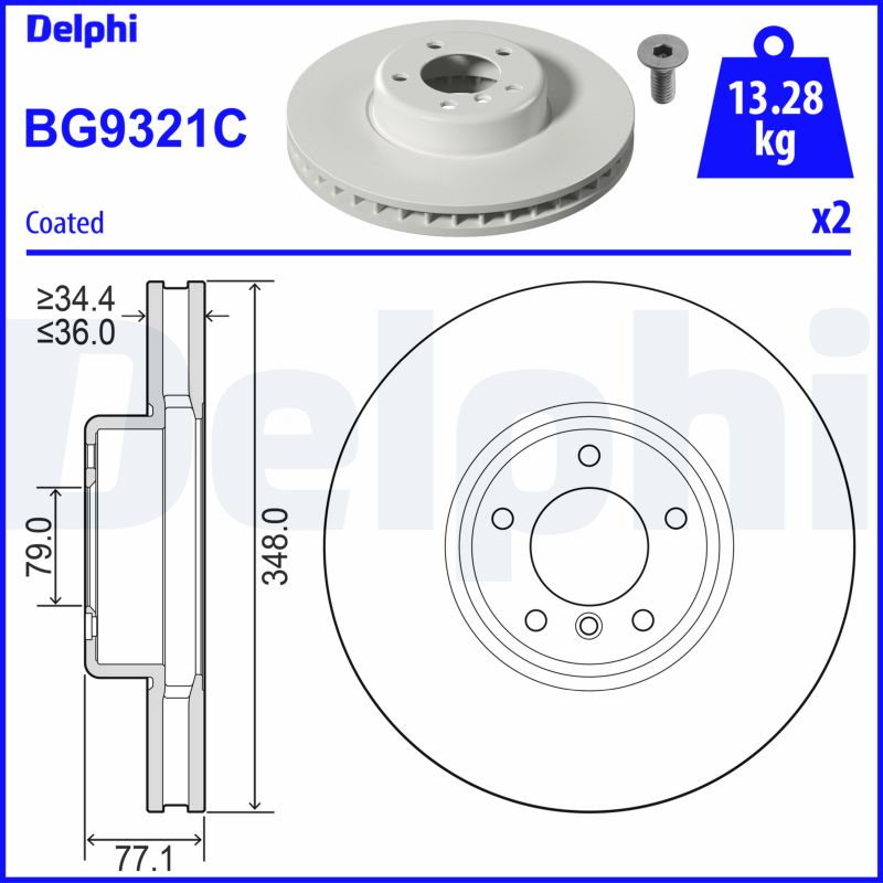 DELPHI Féktárcsa, mind BG9321C_DEL