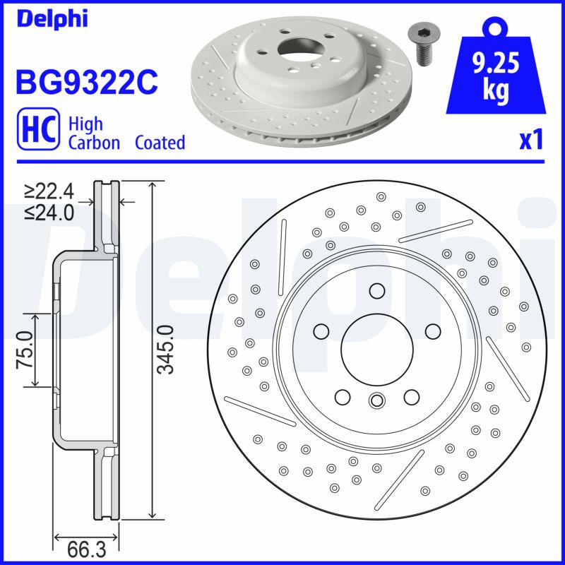 DELPHI Féktárcsa, mind BG9322C_DEL