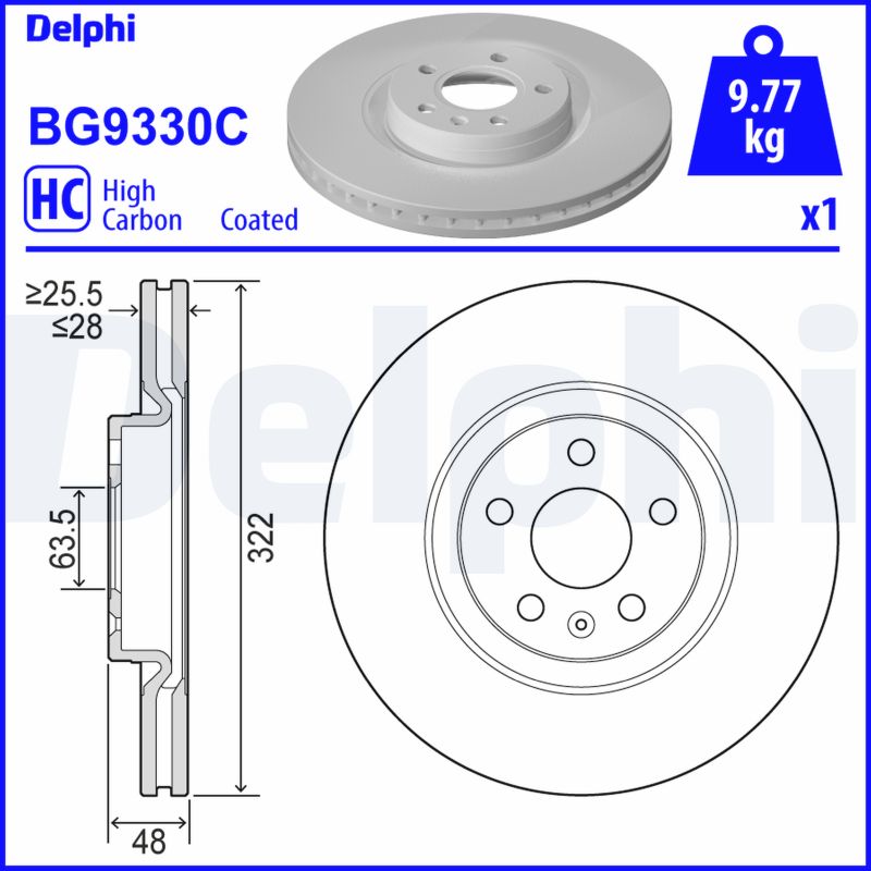 DELPHI Féktárcsa, mind BG9330C_DEL