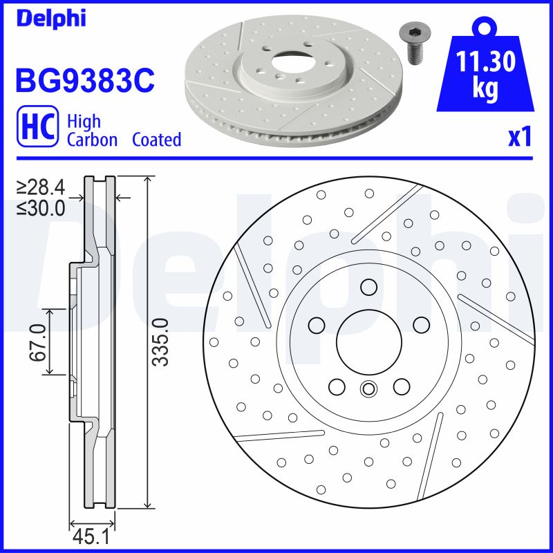 DELPHI Féktárcsa, mind BG9383C_DEL