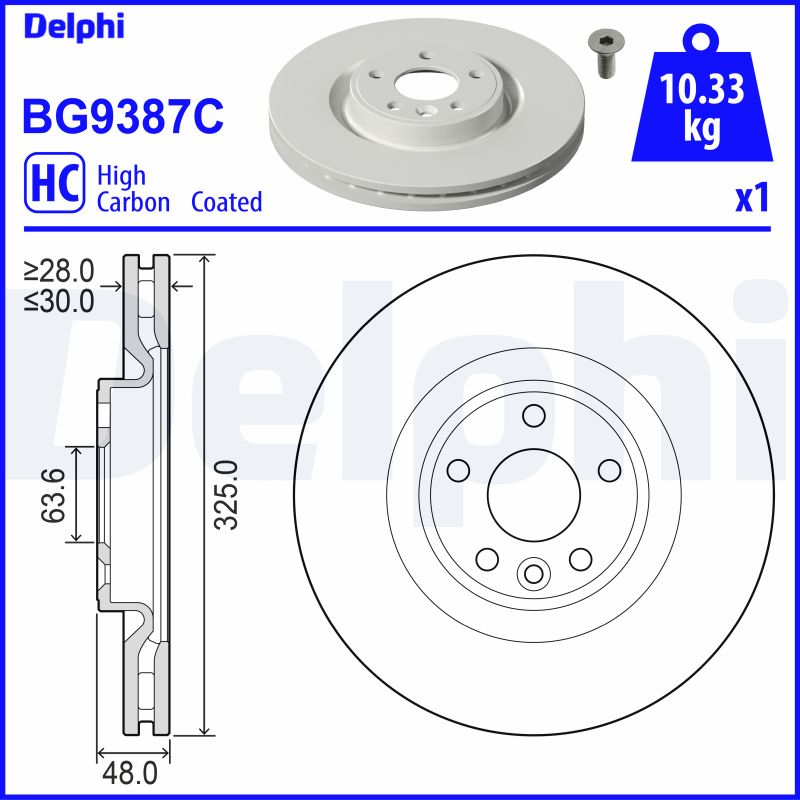 DELPHI Féktárcsa, mind BG9387C_DEL