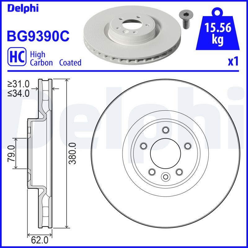 DELPHI Féktárcsa, mind BG9390C_DEL