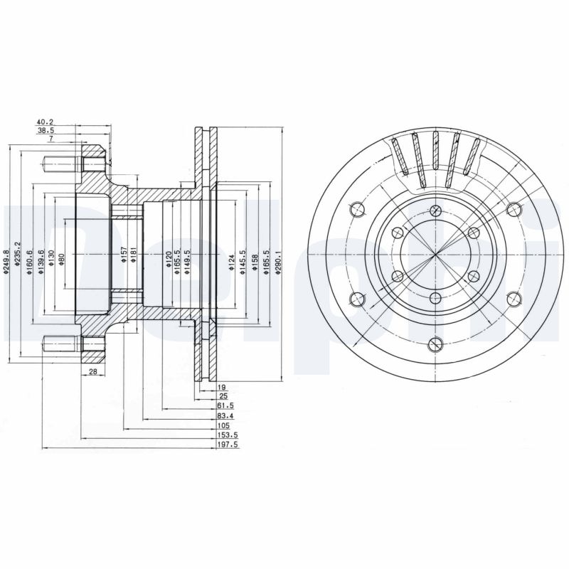 DELPHI Első féktárcsa BG9453_DEL