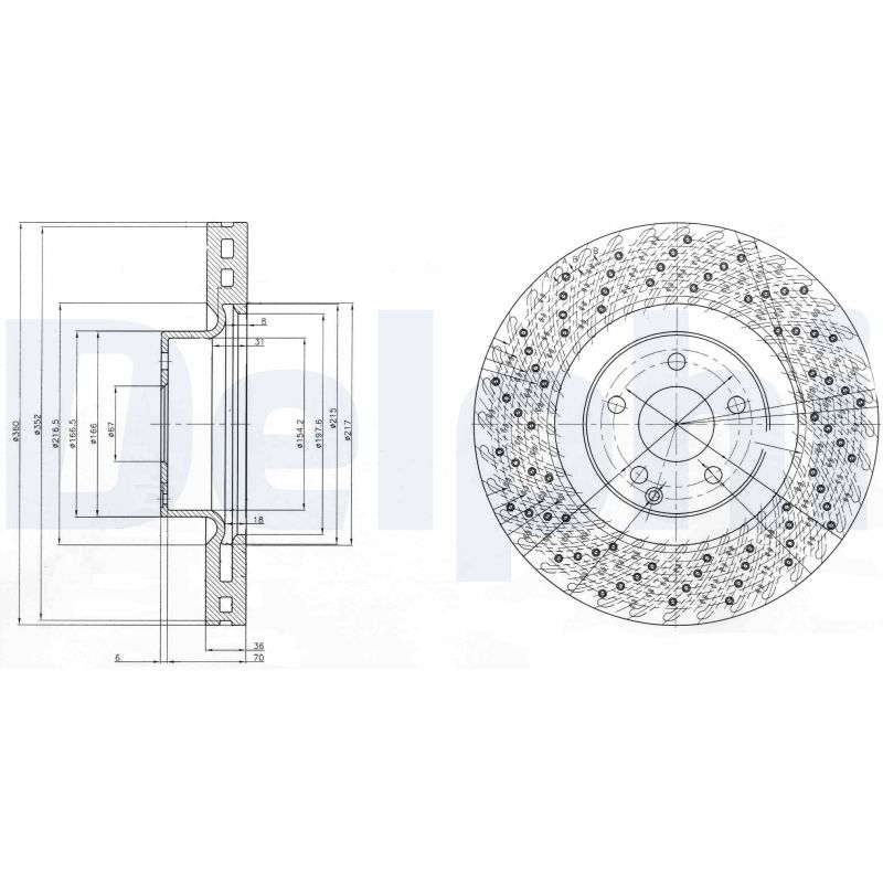 DELPHI Első féktárcsa BG9879_DEL