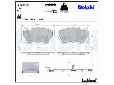 DELPHI Fékbetét, mind LP5065EV_DEL