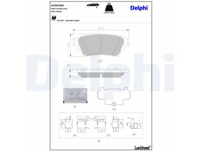 DELPHI Fékbetét, mind LP5076EV_DEL