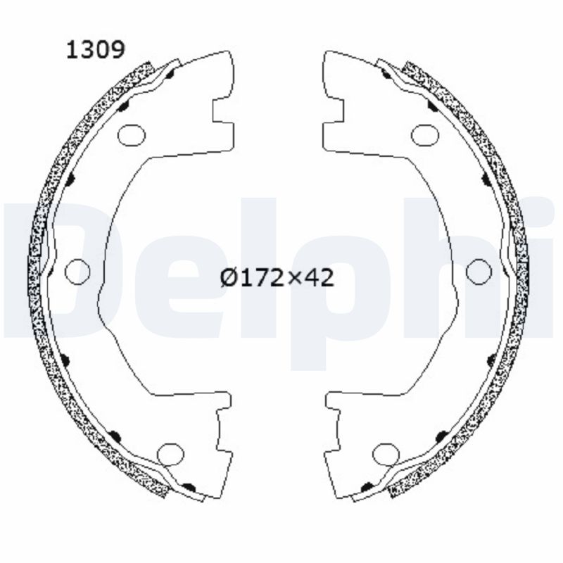 DELPHI Fékpofa LS2202_DEL