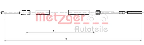 METZGER Kézifék bowden 10.4136_METZ