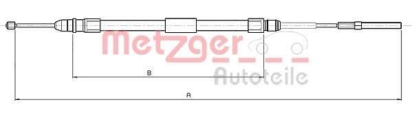 METZGER Kézifék bowden 10.4137_METZ