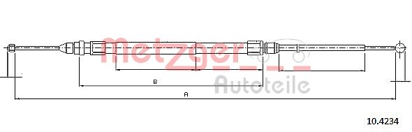 METZGER Kézifék bowden 10.4234_METZ