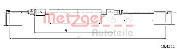 METZGER Kézifék bowden 10.4522_METZ