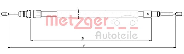 METZGER Kézifék bowden 10.4523_METZ