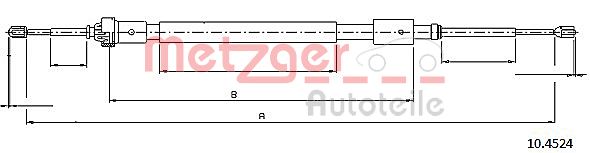 METZGER Kézifék bowden 10.4524_METZ