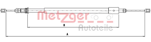 METZGER Kézifék bowden 10.4577_METZ